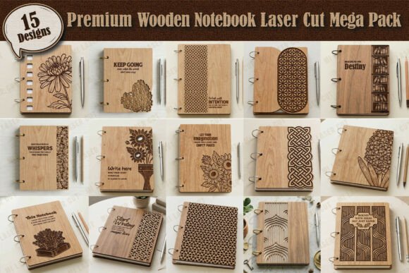 Download Premium Wooden Notebook Cover Mega Pack - Pack Collection