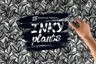 Download Inky Plants - 15 Botanical Patterns - Pattern Collection