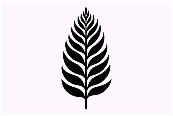 Download Simple Tropical Fern Leaf Silhouette - Fern Collection