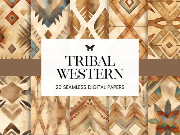 Download Tribal Western Watercolor Boho Patterns - Pattern Collection