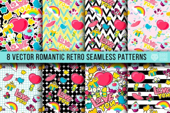 Download Retro Romantic Patterns - Pattern Collection
