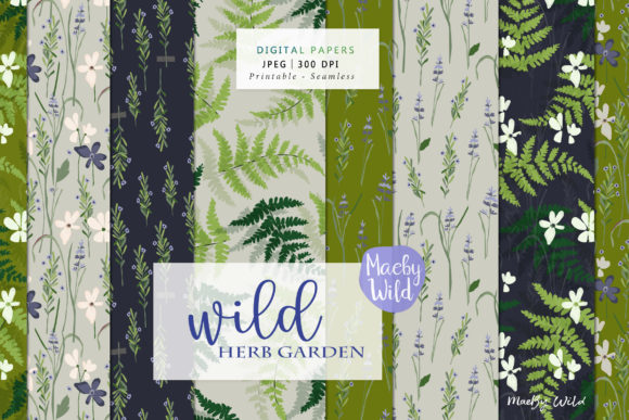 Download Botanical Patterns Wild Herb Garden - Pattern Collection
