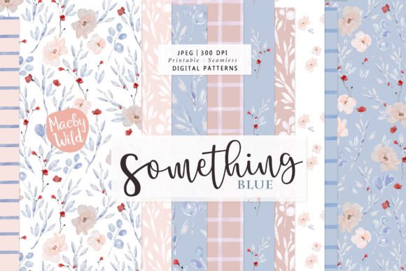 Download Watercolor Flower Pattern Something Blue - Pattern Collection