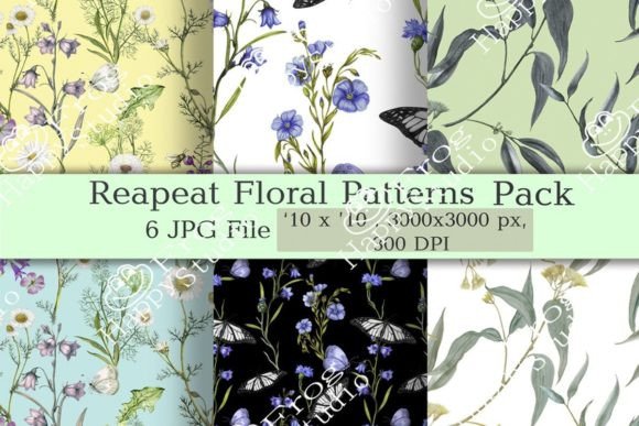 Download Repeat Botanical Patterns - Pattern Collection