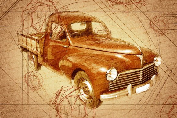 Download Vintage Truck Printable Graphics Pack 21 - Pack Collection