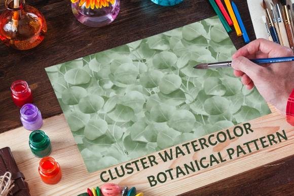 Download Cluster Watercolor Botanical Patterns - Pattern Collection