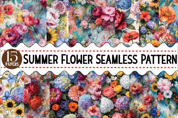 Download Summer Flower Seamless Pattern Bundle - Pattern Collection