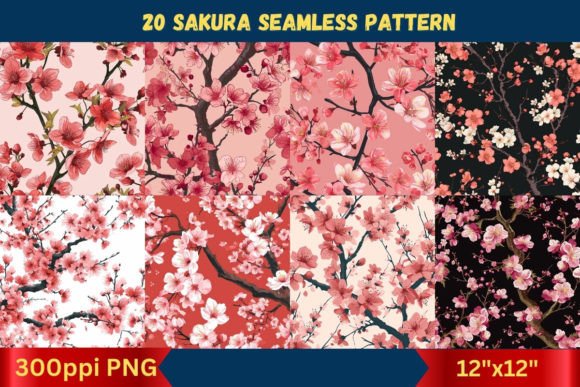 Download Sakura Seamless Patterns - Pattern Collection