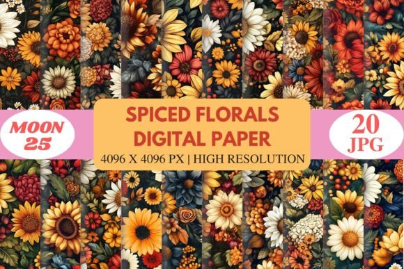 Download Warm Spiced Floral Paper Pack - Pack Collection