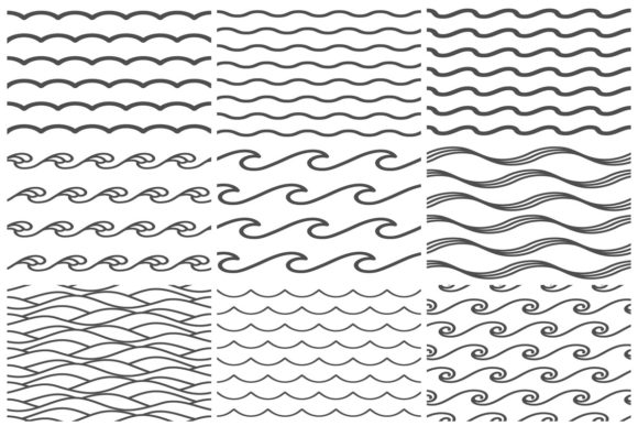 Download Seamless Water Waves Pattern - Pattern Collection