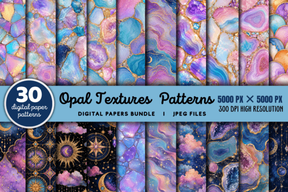 Download Opal Textures Patterns Bundle - Pattern Collection