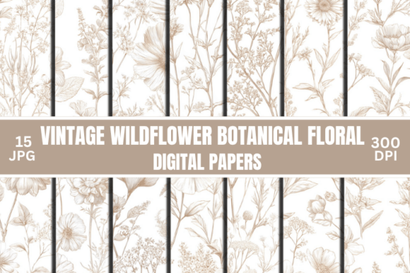 Download Vintage Wildflower Botanical Patterns - Pattern Collection