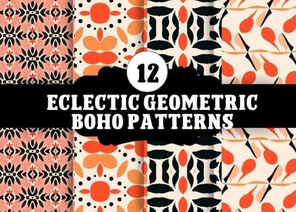 Download Eclectic Geometric Boho Patterns - Pattern Collection