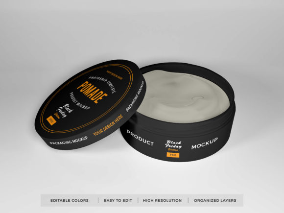Download Realistic Pomade Packaging Mockup PSD - Pack Collection