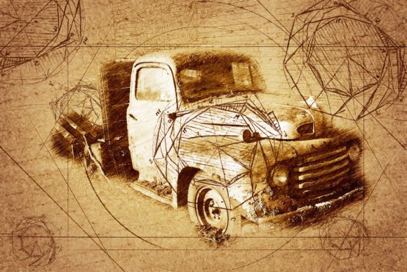 Download Vintage Truck Printable Graphics Pack 24 - Pack Collection