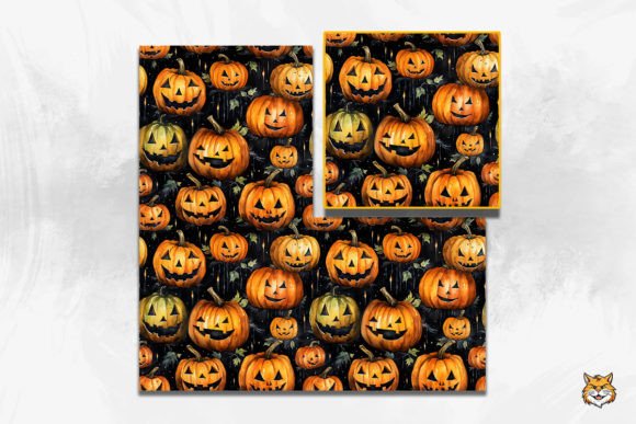 Download Ghoulish Pumpkin Seamless Pattern - Pattern Collection