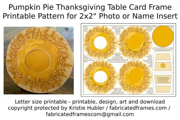 Download Pumpkin Pie Thanksgiving Name Card Frame - Name card Collection