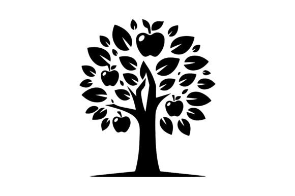 Download Apple Tree Vector Logo Icon Silhouette - Premium Resources