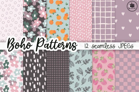 Download Boho Patterns - 12 Seamless Patterns - Pattern Collection