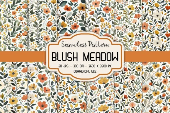 Download Seamless Blush Meadow Floral Pattern - Pattern Collection