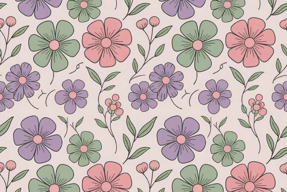Download Soft Pastel Floral Digital Paper Pattern - Pattern Collection