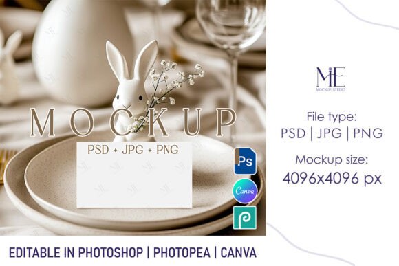 Download Easter Place Card Mockup Name Card&nbsp; - Name card Collection