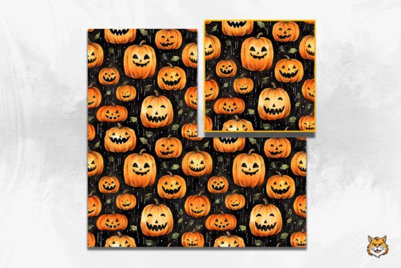 Download Ghoulish Pumpkin Seamless Pattern - Pattern Collection