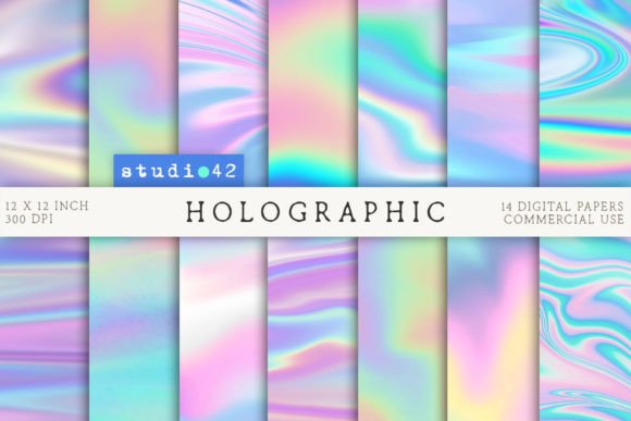 Download Holographic Digital Paper Pack - Pack Collection