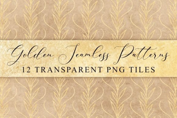 Download Wedding Golden Foil Botanical Patterns - Pattern Collection