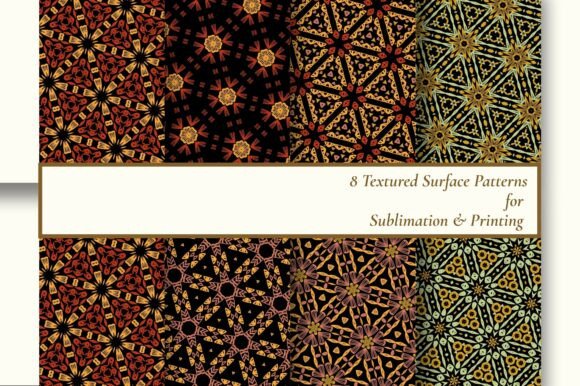 Download 8 Boho Tribal Earth Tone Patterns - Pattern Collection