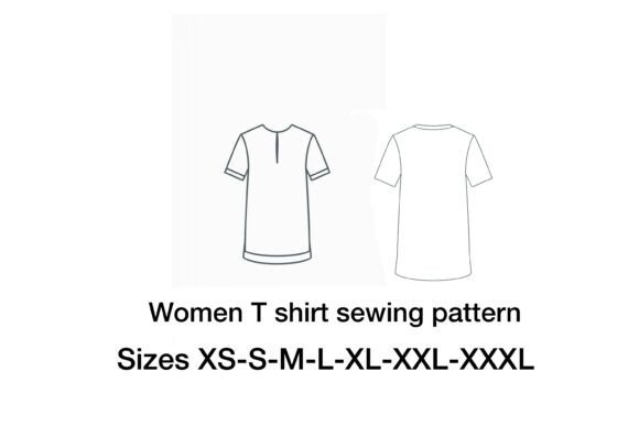 Download T Shirt Sewing Pattern Sleek Neck - Pattern Collection